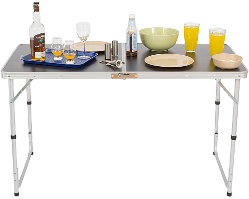 Стіл розкладний Highlander Compact Folding Table Double FUR077-GY, 70 x 120 x 60 см - сірий