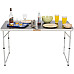 Стіл розкладний Highlander Compact Folding Table Double FUR077-GY, 70 x 120 x 60 см - сірий