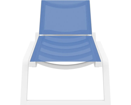 Шезлонг Siesta Rio, біло-блакитний Шезлонг Siesta Rio, біло-блакитний