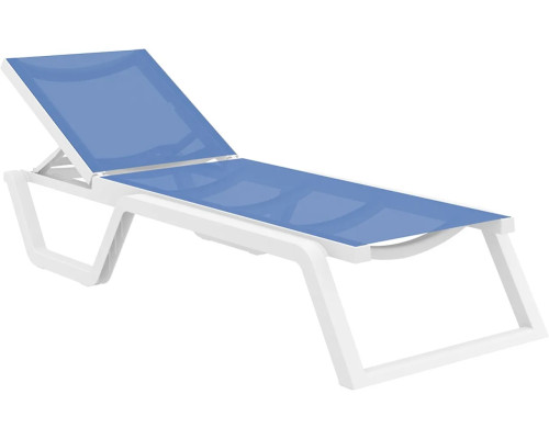 Шезлонг Siesta Rio, біло-блакитний Шезлонг Siesta Rio, біло-блакитний