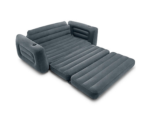 Диван надувний 2в1 Intex 66552, сірий