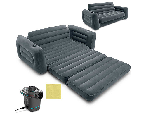 Диван надувний 2в1 Intex 66552+66640 Velvet + насос