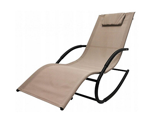 Шезлонг-гойдалка Bonro BG-01, 147 х 55,5 х 84 см - коричнева