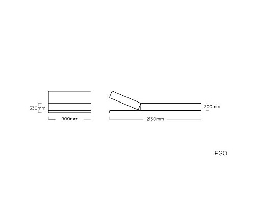 Лежак KETTLER EGO 0105314-7820, 210 x 90 x 33 см - бежевий