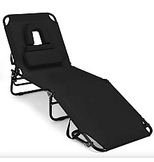 Шезлонг Costway Hanna, чорний