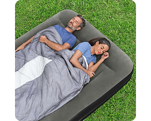 Матрац надувний Bestway 67699 203x152 см, чорно-сірий
