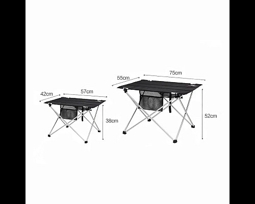 Стіл розкладний Mobi Garden L NX20665012 57 х 42 х 38 см, чорний Стіл розкладний Mobi Garden L NX20665012 57 х 42 х 38 см, чорний