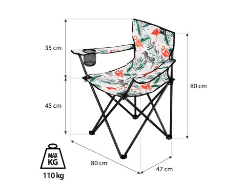 Крісло для кемпінгу NILS CAMP NC1625 фламінго