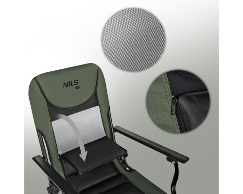 Крісло рибальське NILS CAMP NC2703, зелено-чорне