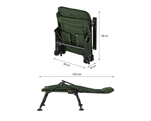 Крісло рибальське NILS CAMP NC2702, зелено-чорне