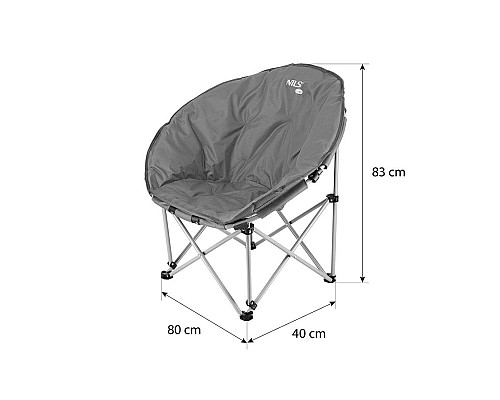 Крісло для кемпінгу NILS CAMP NC3070, сіре