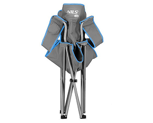 Крісло для кемпінгу NILS CAMP NC3079, сіро-блакитне