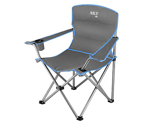 Крісло для кемпінгу NILS CAMP NC3079, сіро-блакитне