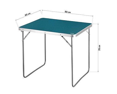 Стіл кемпінговий NILS CAMP NC3401 80 x 60 x 70 см, блакитний