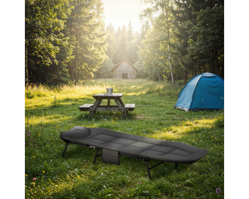 Ліжко кемпінгове NILS CAMP NC2720 200 х 60 х 44 см, сіре