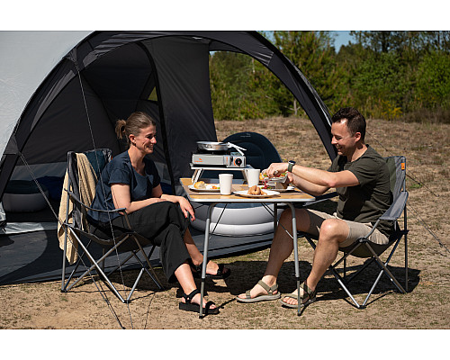 Стіл розкладний Easy Camp Menton L Brown 540028, 70 x 100 x 50-68 см - жовтий