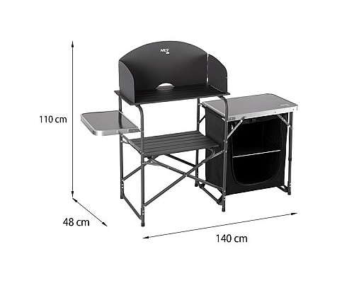 Кемпінгова шафа з вітрозахистом NILS CAMP NC3041