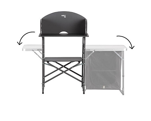 Кемпінгова шафа з вітрозахистом NILS CAMP NC3041