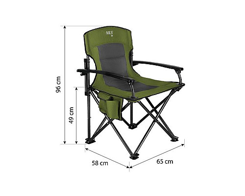 Крісло для кемпінгу NILS CAMP NC3075, зелене