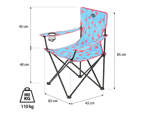 Крісло для кемпінгу NILS CAMP NC3045 Flamingo