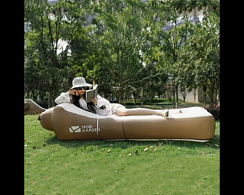 Диван надувний (ламзак) Mobi Garden Air Bed Pro NX20663018, бежево-коричневий