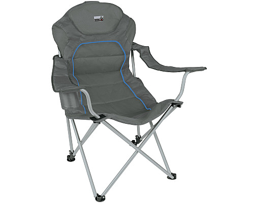 Стілець розкладний High Peak Alicante Dark 44117, 62 x 60 x 105 см - сіро-синій