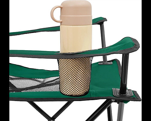 Крісло для кемпінгу NILS CAMP NC3302, темне-зелене