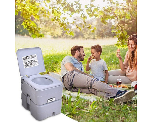 Портативний туристичний туалет зі зливом 20 л Costway