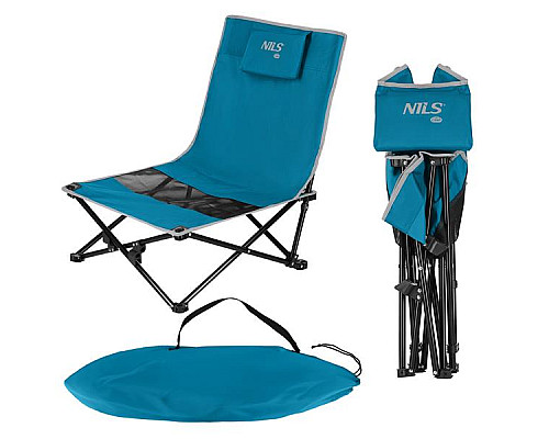 Крісло для кемпінгу NILS CAMP NC3306, синьо-сіре