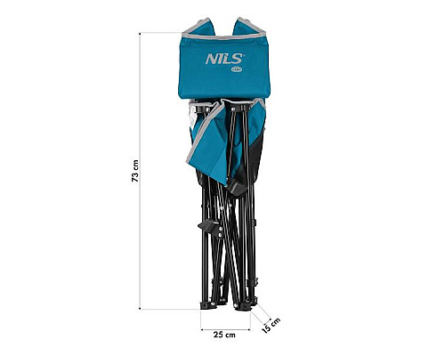 Крісло для кемпінгу NILS CAMP NC3306, синьо-сіре