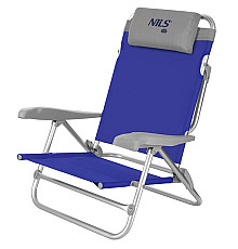 Крісло для кемпінгу 2в1 NILS CAMP NC3502, синьо-сіре