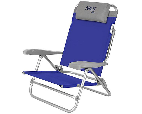 Крісло для кемпінгу 2в1 NILS CAMP NC3502, синьо-сіре