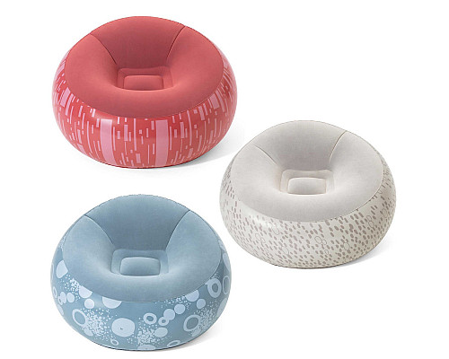 Крісло надувне Bestway 75052 112 x 112 x 66 см, червоне