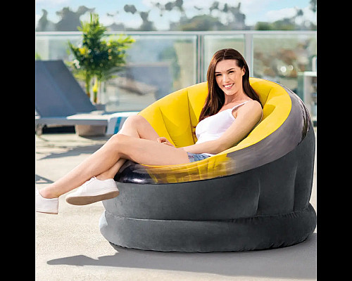 Крісло надувне INTEX 68582 112x109x69см, жовте