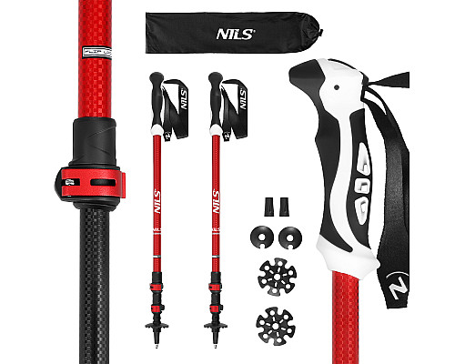 Трекінгові палиці NILS TK8601, червоні