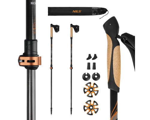 Палиці для скандинавської ходьби NILS CAMP NW8613 CARBON