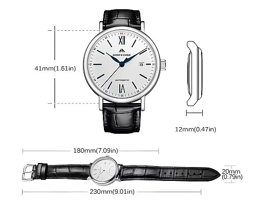 Годинник механічний NORTH EDGE AMOY Silver