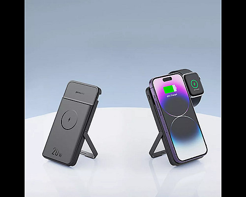 Повербанк бездротовий 2-в-1 Proove Power Stand 20W 10000mAh, чорний