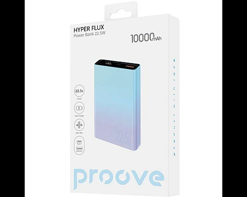Повербанк Proove Hyper Flux Plus 22.5W 10000 mAh, блакитний