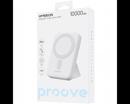 Повербанк Proove Hyperion 2025 20W 10000 mAh, білий