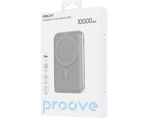 Повербанк Proove Knight 20W 10000 mAh, темно-сірий