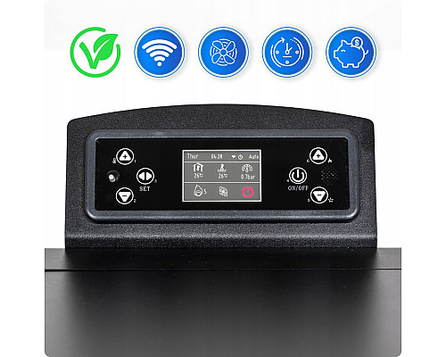 Пелетна піч-камін THUNDER GAREN BLACK 15 кВт