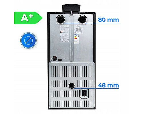 Пелетна піч-камін THUNDER GAREN BLACK 15 кВт