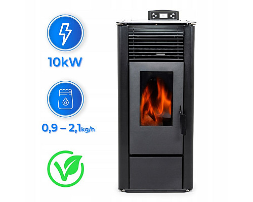Пелетна піч-камін THUNDER KARMEN RED 10 кВт