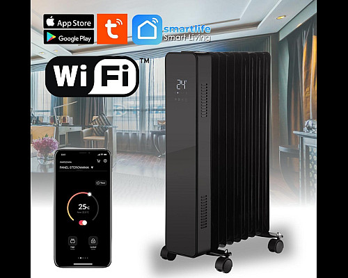 Масляний обігрівач THUNDER SIMPLE-BLACK – 2500Вт