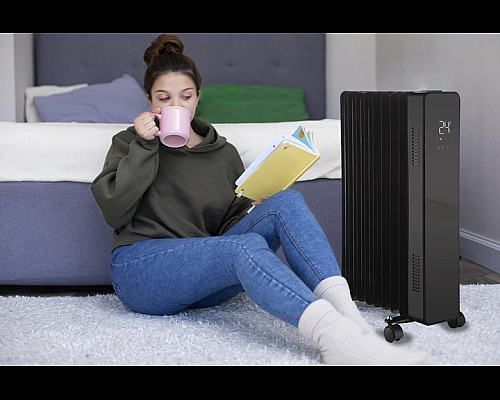 Масляний обігрівач THUNDER SIMPLE-BLACK – 2500Вт