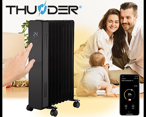 Масляний обігрівач THUNDER SIMPLE-BLACK – 2500Вт