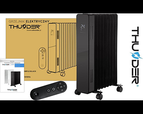 Масляний обігрівач THUNDER SIMPLE-BLACK – 2500Вт