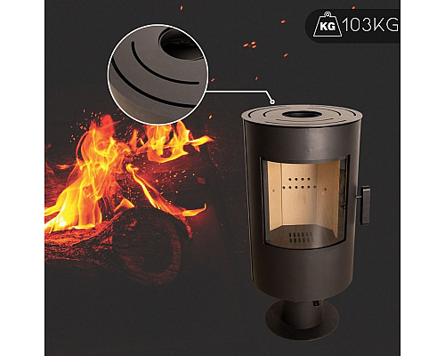 Піч-камін на дровах Thunder Flame 7 кВт