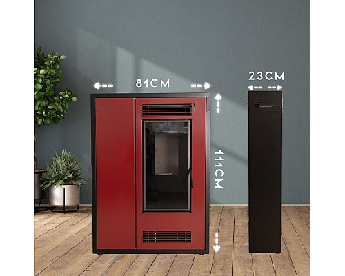 Пелетна піч-камін Thunder Aria Red 7,5 кВт Пелетна піч-камін Thunder Aria Red 7,5 кВт